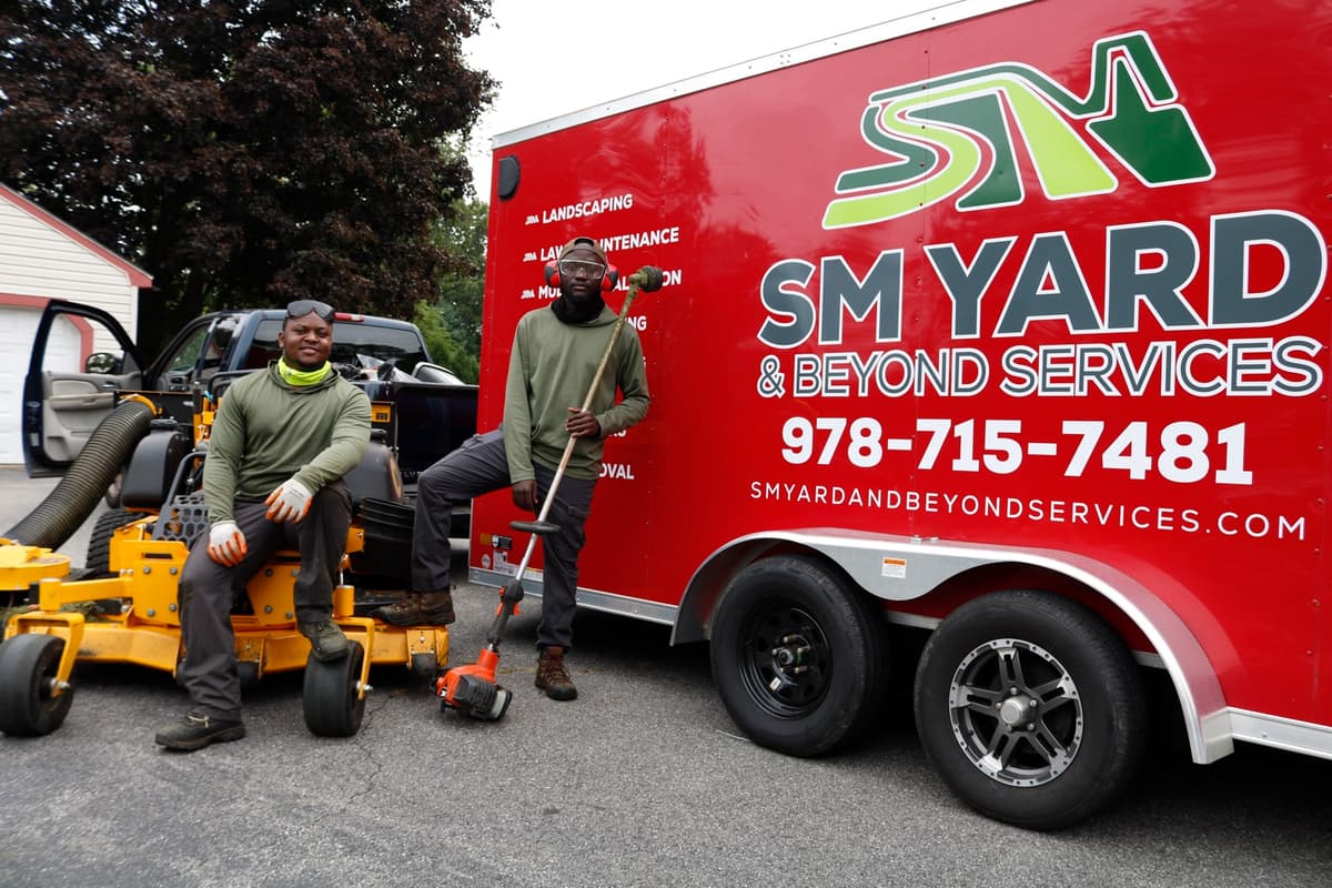 The SM Yard and Beyond crew with their equipment trailer